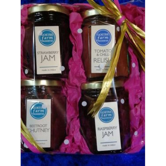 2 JAMS AND 2 CHUTNEYS IN A GIFT BOX